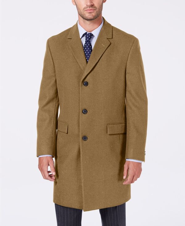 ナウティカ メンズ アウター ジャケット・ブルゾン コート Nautica Men's Classic-Fit Batten Overcoat Camel キャメル