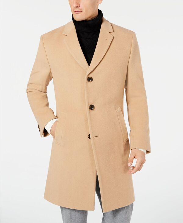 ナウティカ メンズ アウター ジャケット・ブルゾン ウール コート Nautica Men\'s Barge Classic Fit Wool/Cashmere Blend Solid Overcoat Camel キャメル