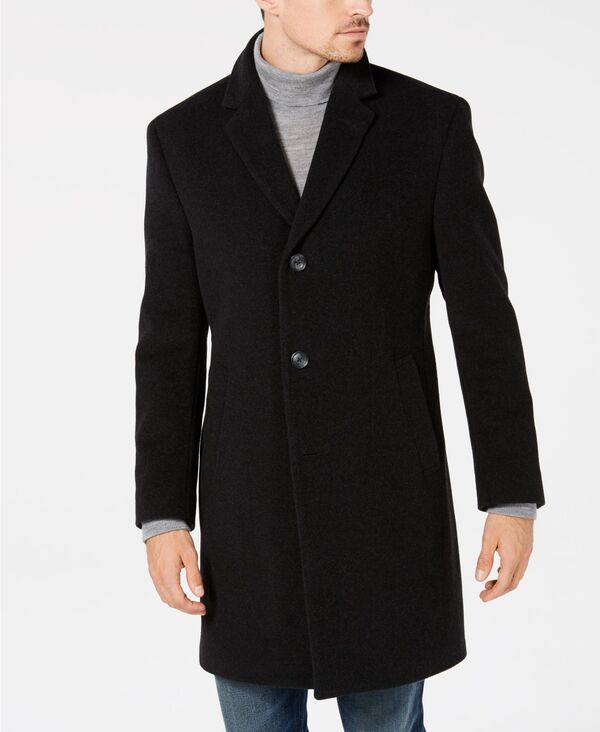 ナウティカ メンズ アウター ジャケット・ブルゾン ウール コート Nautica Men's Barge Classic Fit Wool/Cashmere Blend Solid Overcoat Charcoal チャコール