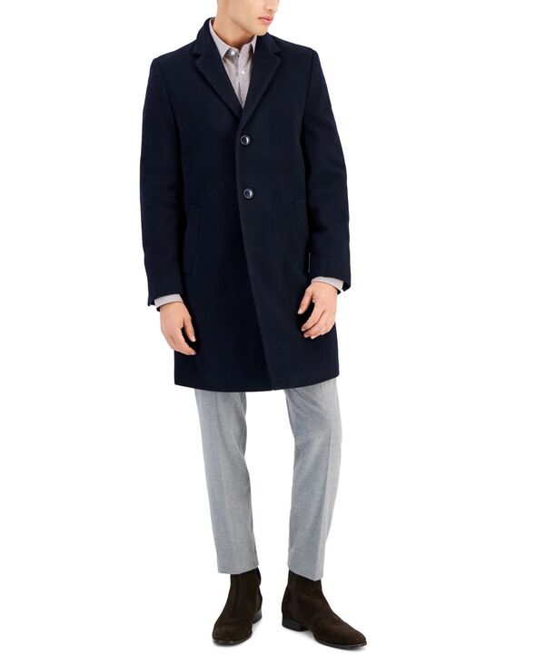 ナウティカ メンズ アウター ジャケット・ブルゾン ウール コート Nautica Men's Barge Classic Fit Wool/Cashmere Blend Solid Overcoat Navy ネイビー