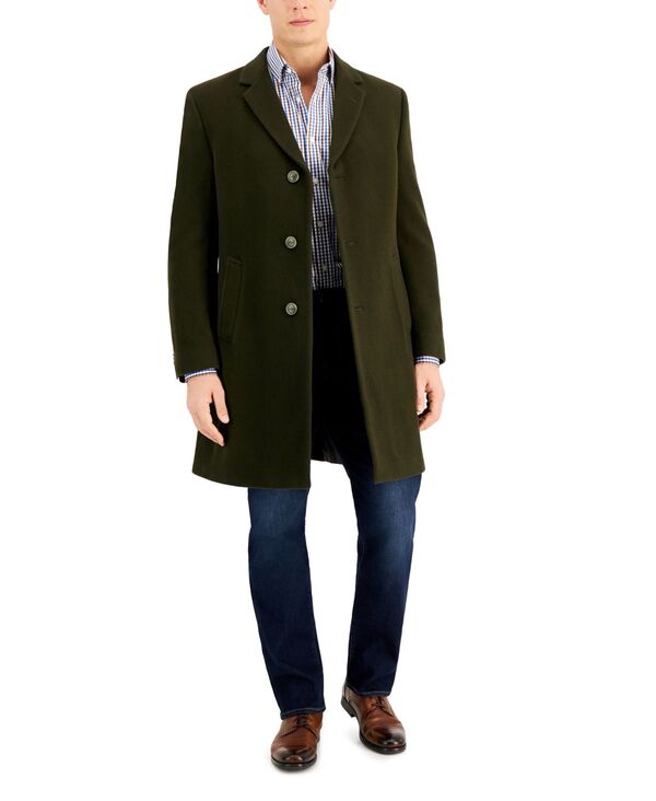 ナウティカ メンズ アウター ジャケット・ブルゾン ウール コート Nautica Men\'s Barge Classic Fit Wool/Cashmere Blend Solid Overcoat Olive オリーブ