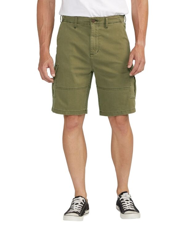 シルバー ジーンズ メンズ ボトムス ハーフパンツ・ショーツ ショートパンツ Silver Jeans Co. Men's Essential Twill Cargo 10 Shorts Olive オリーブ