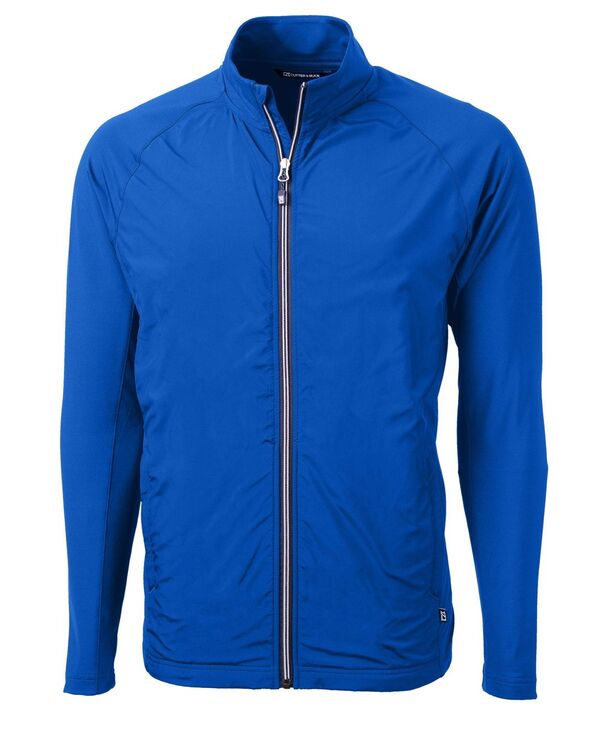 カッターアンドバック メンズ アウター ジャケット・ブルゾン トール ニット ジャケット Cutter & Buck Adapt Eco Knit Hybrid Recycled Men's Big & Tall Full Zip Jacket Tour Blue ブルー|ReVida 店