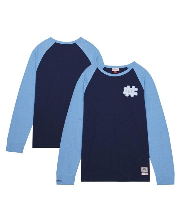 ミッチェル&ネス メンズ トップス Tシャツ ヒール Mitchell & Ness Men's Navy North Carolina Tar Heels Legendary Slub Raglan Long Sleeve T-shirt Navy ネイビー