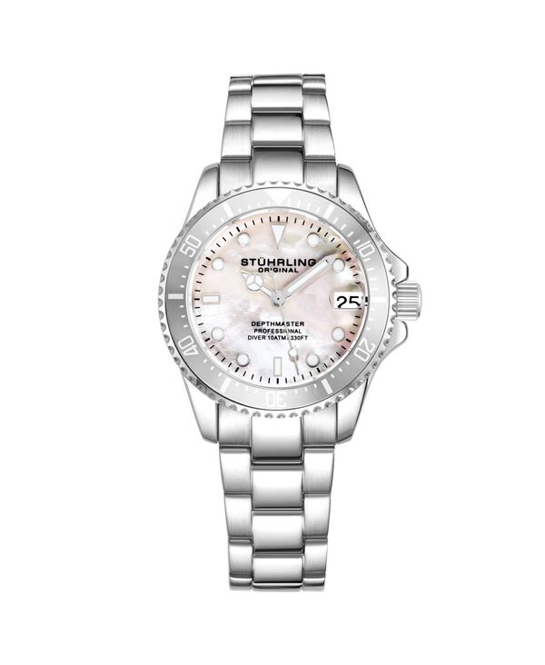 ストゥーリング レディース アクセサリー 腕時計 Stuhrling Women's Diver Depth master 3950L Quartz 32mm Fashion Watch Pink ピンク｜ReVida 店