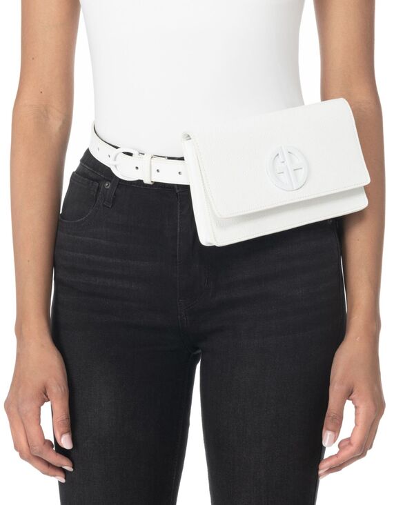 ジャーニ ベルニーニ レディース バッグ ボディバッグ・ウエストポーチ ロゴ Giani Bernini Buckle Logo Fanny Pack White ホワイト