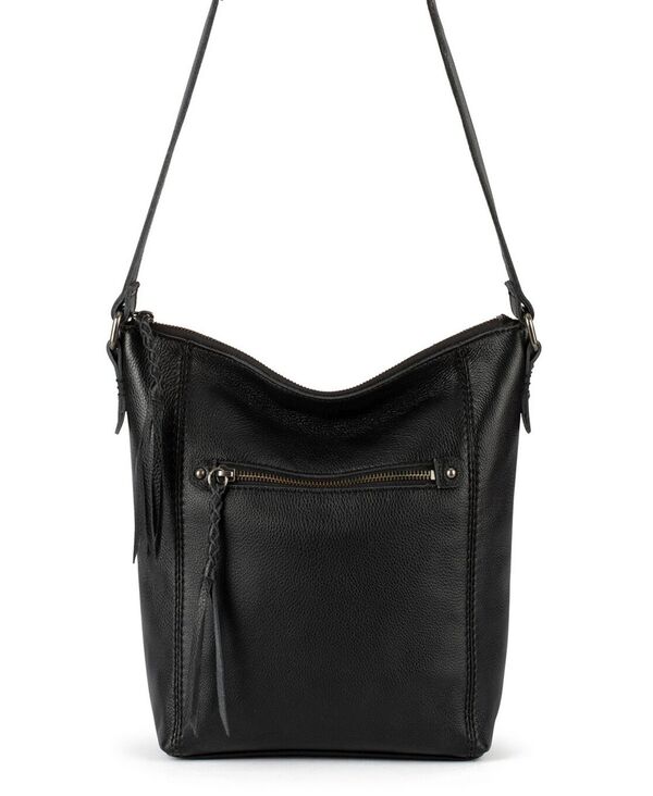 ザサック レディース 御徒面子 ショルダーバッグ なめし革 The Sak Women\u0027s Ashland Leather Crossbody Bag Black 黒いこと