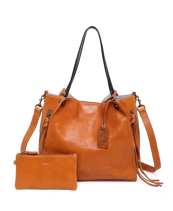 オールドトレンド レディース バッグ トートバッグ レザー OLD TREND Women's Genuine Leather Daisy Tote Bag Chestnut｜ReVida 店