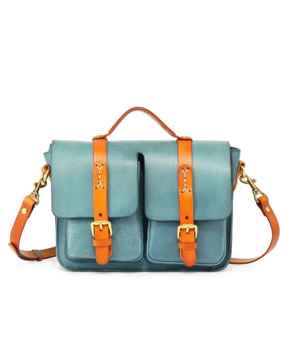 オールドトレンド レディース バッグ ハンドバッグ レザー OLD TREND Women's Genuine Leather Speedwell Satchel Turquoise ターコイズ