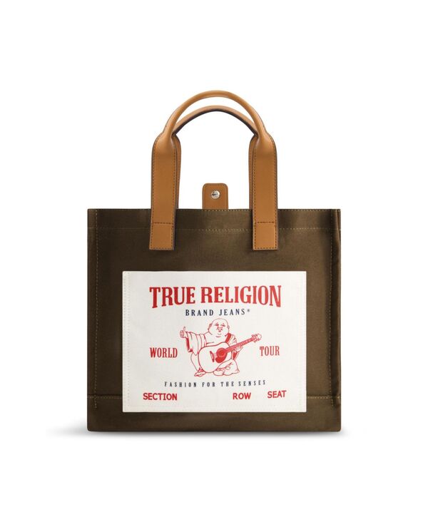 トゥルーレリジョン レディース バッグ トートバッグ True Religion medium Pocket Tote Olive オリーブ