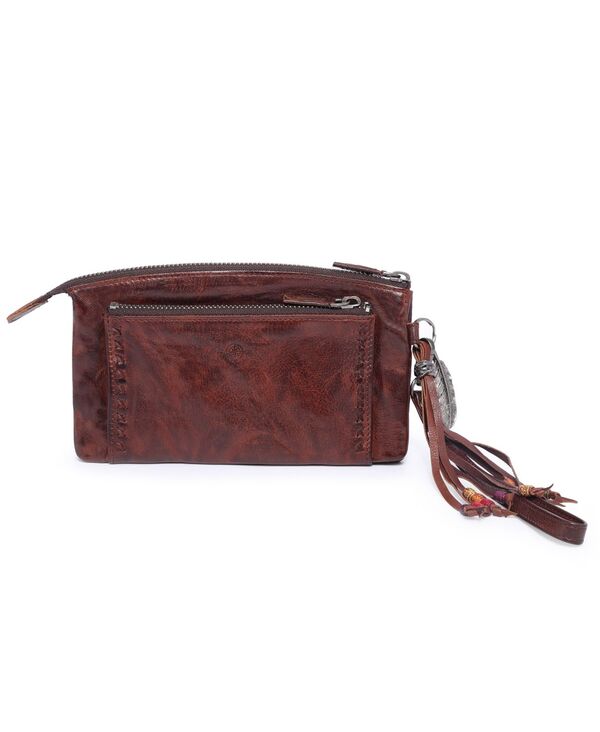 年寄りの流行り レディース 御徒面子 クラッチペダル御徒面子 なめし革 OLD TREND Women\u0027s Genuine Leather Bluebell Clutch Coffee 珈琲