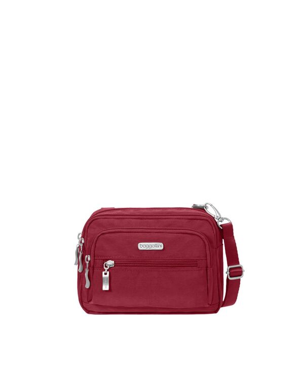バッガリーニ レディース バッグ ショルダーバッグ Baggallini Triple Zip Bag Red レッド|ReVida 店