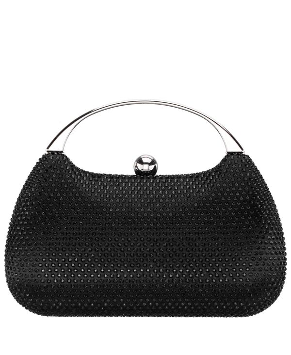 ニナ レディース バッグ ハンドバッグ Nina Crystal Minaudiere with Metal Handle Black ブラック