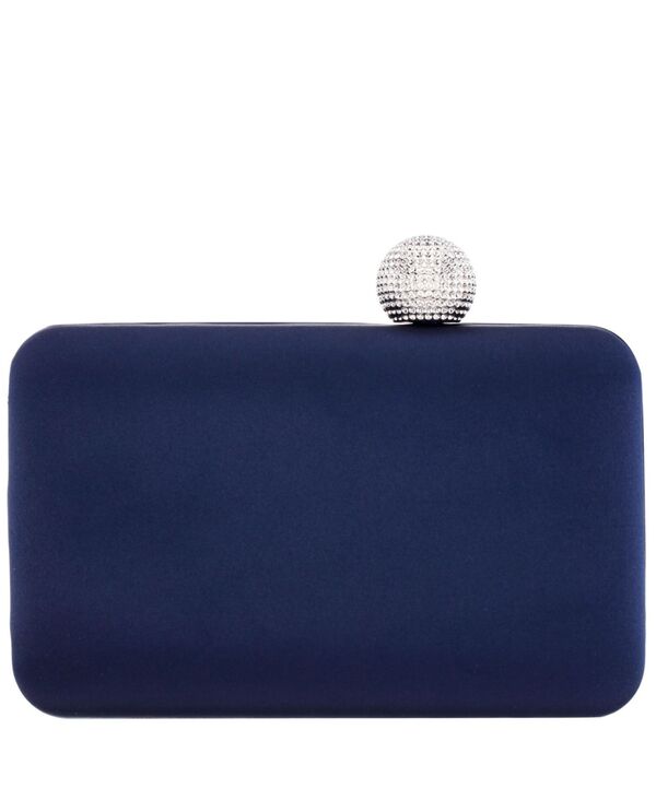 ニナ レディース バッグ クラッチバッグ サテン Nina Satin Minaudiere with Crystal Clasp New Navy ネイビー｜ReVida 店