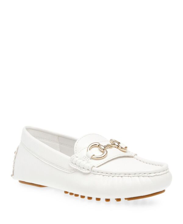アンクライン レディース シューズ パンプス ローファー Anne Klein Women's Chrystie Moccasin Driver Loafers White ホワイト｜ReVida 店