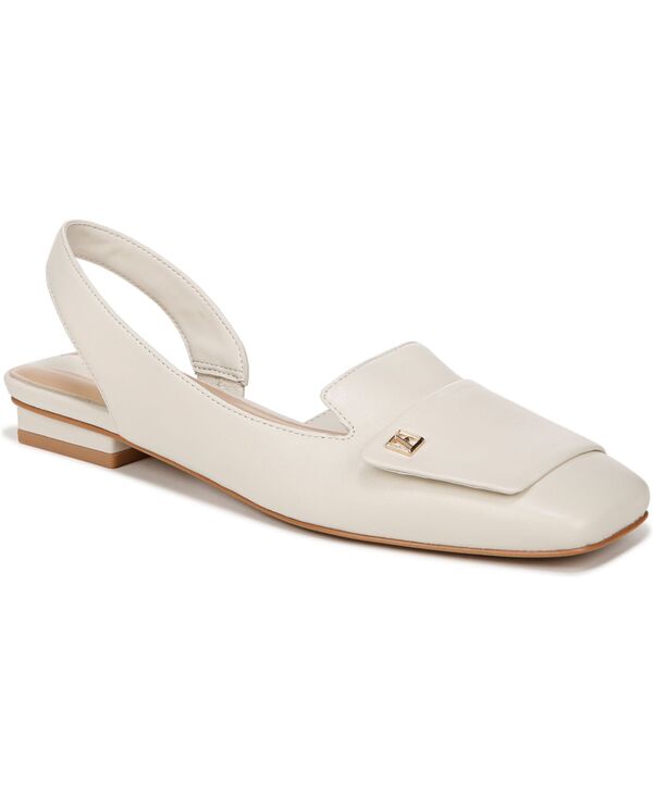 フランコサルト レディース シューズ パンプス Franco Sarto Women's Teagan Square Toe Slingback Flats Cream White Leather ホワイト