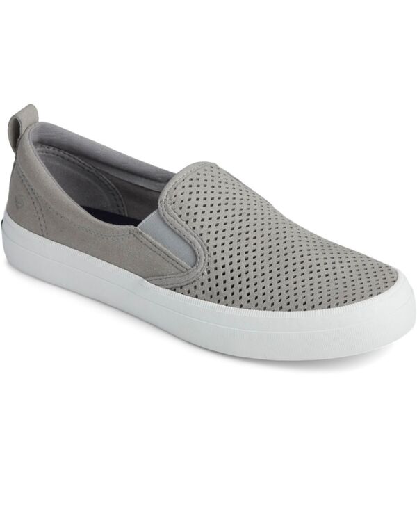 スペリー レディース シューズ スニーカー Sperry Women\u0027s Crest Twin Gore Perforated Slip On Sneakers Gray 薄墨色