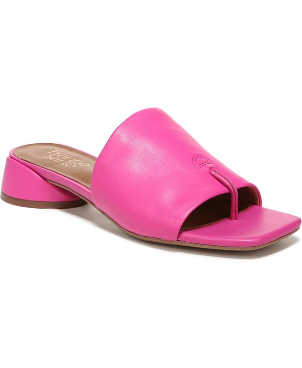 フランコサルト レディース シューズ サンダル ヒール Franco Sarto Women's Loran Stacked Heel Slide Dress Sandals Fuchsia Leather フューシャ