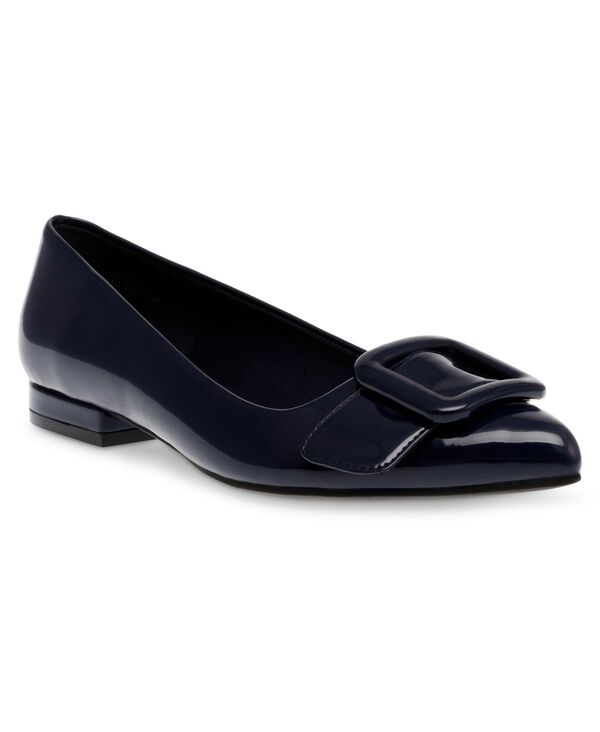 アンクライン レディース シューズ パンプス Anne Klein Women's Kalea Pointed Toe Flats Navy Patent ネイビー