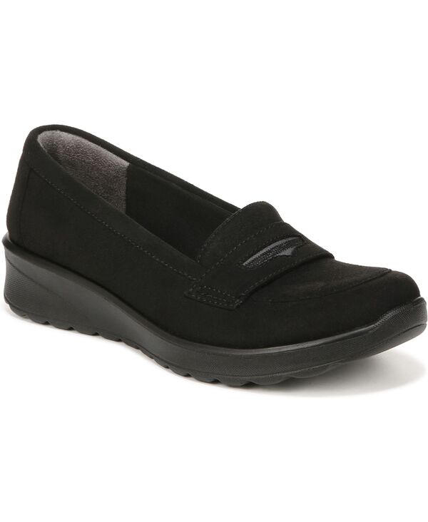 ビジーズ レディース シューズ スリッポン・ローファー Bzees Gamma Washable Slip Ons Black Microfiber 黒いこと