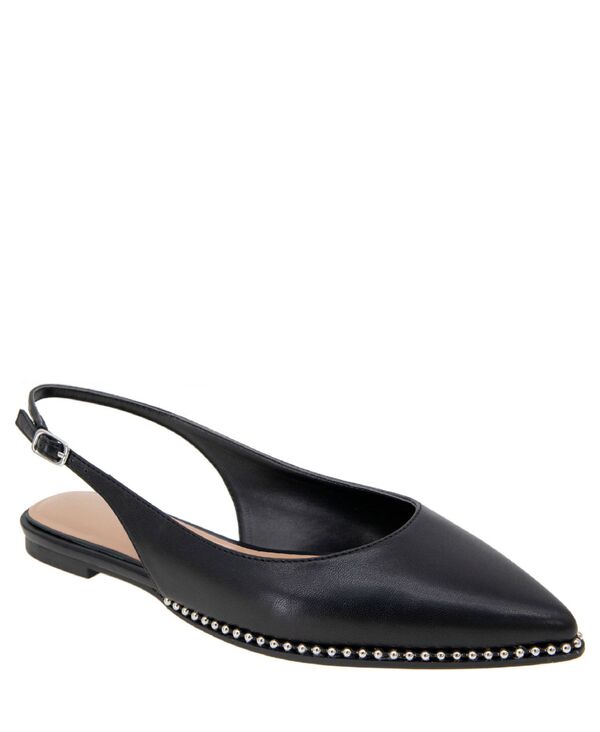BCB ジェネレーション レディース シューズ パンプス BCBGeneration Women's Valerie Studded Slingback Pointed-Toe Flats Black ブラック｜ReVida 店