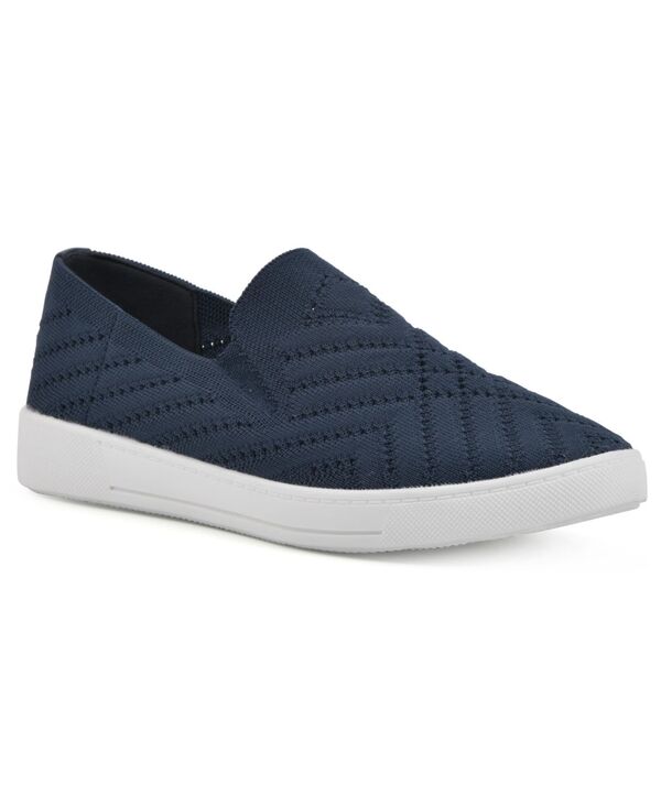 ホワイトマウンテン レディース シューズ スニーカー White Mountain Women's Upbear Slip On Sneakers Navy Fabric ネイビー|ReVida 店