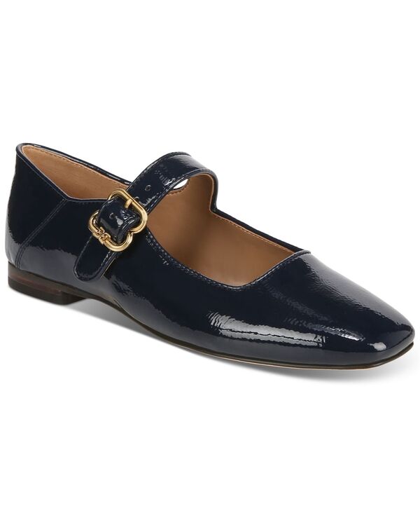 サムエデルマン レディース シューズ パンプス Sam Edelman Women's Michaela Buckled Mary Jane Flats Hudson Navy Patent ネイビー