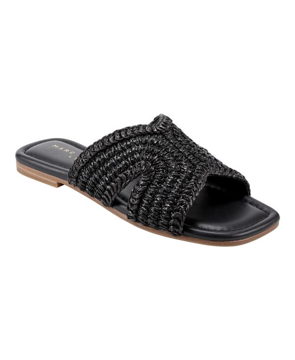 マーク・フィッシャー レディース シューズ サンダル Marc Fisher LTD Women's Narda Square Toe Flat Sandals Black ブラック