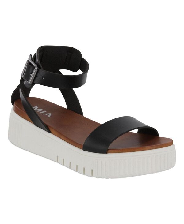 ミア レディース シューズ サンダル プラットフォーム MIA Women's Lunna Round Toe Platform Sandals Black ブラック|ReVida 店