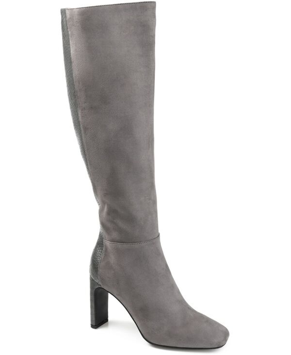 ジュルネ コレクション レディース シューズ ブーツ・レインブーツ Journee Collection Women's Elisabeth Extra Wide Calf Knee High Boots Gray グレー｜ReVida 店