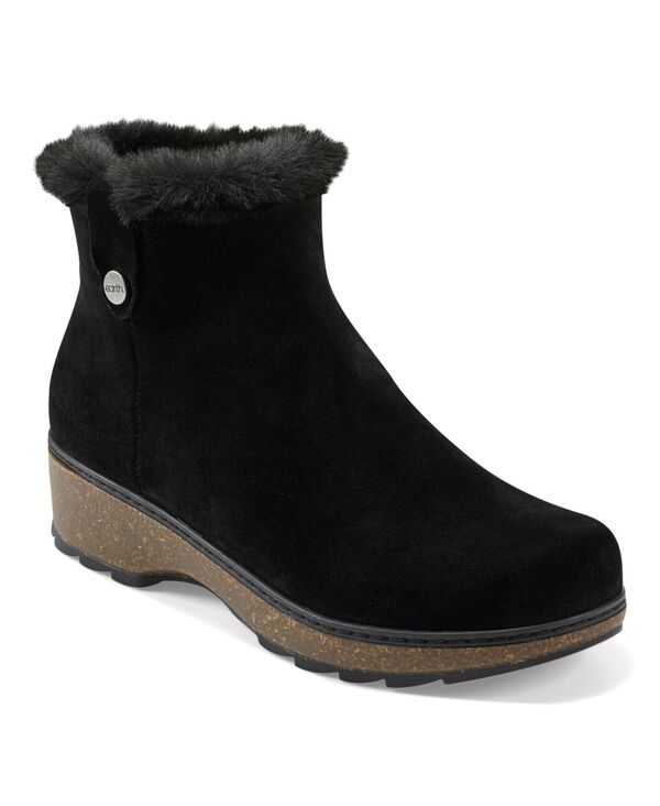 アース レディース シューズ ブーツ・レインブーツ スエード ブーツ Earth Women Kim Cozy Suede Cold Weather Booties Black Suede ブラック