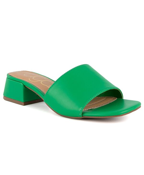 シュガー レディース シューズ サンダル ヒール Sugar Women's Uniform 3 Slip-On Block Heel Sandals Green グリーン