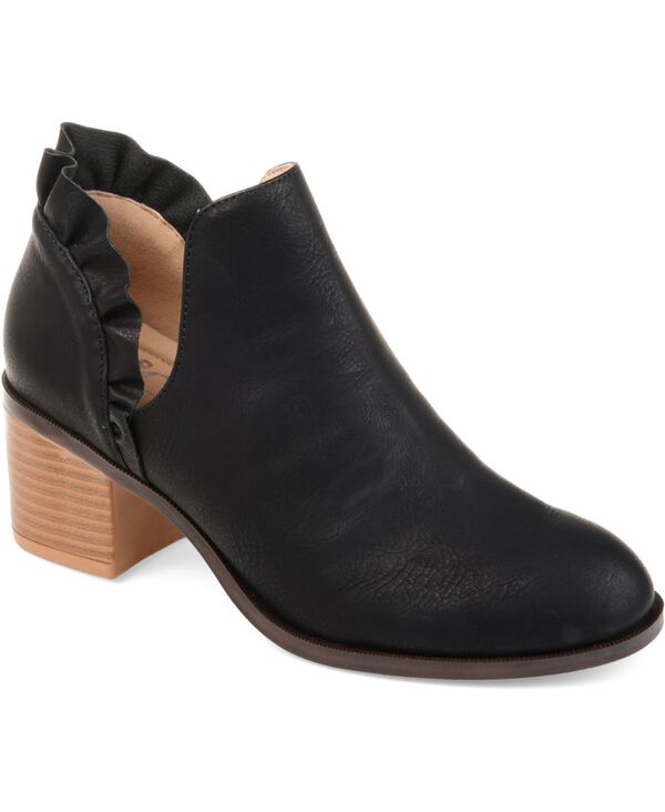 ジュルネ コレクション レディース シューズ ブーツ・レインブーツ フリル ブーツ Journee Collection Women's Lennie Ruffle Bootie Black ブラック|ReVida 店