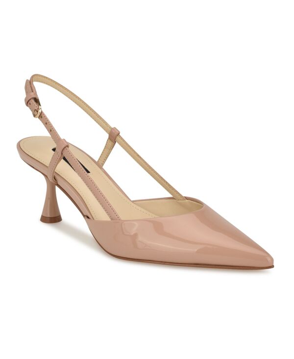ナインウェスト レディース シューズ パンプス ヒール Nine West Women's Rhonda Pointy Toe Tapered Heel Dress Pumps Light Natural - Faux Patent Leather