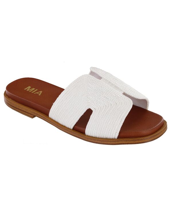 ミア レディース シューズ サンダル MIA Women's Dia Flat Sandals White ホワイト