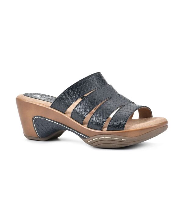 ホワイトマウンテン レディース シューズ サンダル White Mountain Women's Valora Clog Slide Sandals Black Met Woven ブラック｜ReVida 店