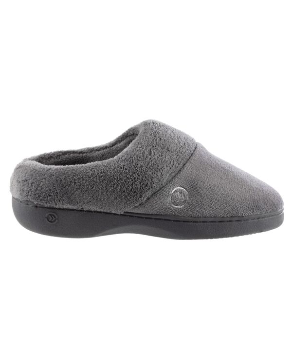 アイソトナー レディース シューズ サンダル パイル Isotoner Signature Women's Micro Terry Sport Hoodback Slippers Ash アッシュ
