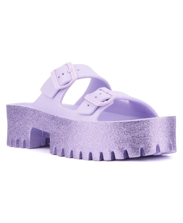 オリビアミラー レディース シューズ サンダル Olivia Miller Women's Sparkles Slide Sandal Lavender ラベンダー