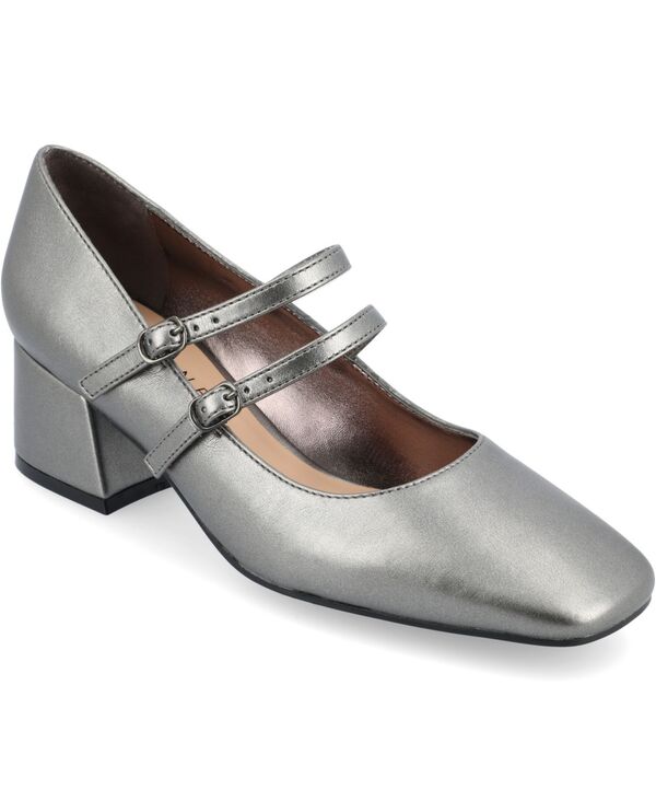 ジュルネ コレクション レディース シューズ パンプス Journee Collection Women's Nally Double Strap Mary Jane Pumps Pewter ピューター