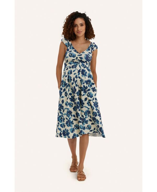 ノム レディース トップス ワンピース NOM Maternity Maternity Cheri Dress Ikat floral