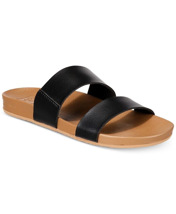 リーフ レディース シューズ サンダル REEF Cushion Vista Pool Slides Black Natural ブラック