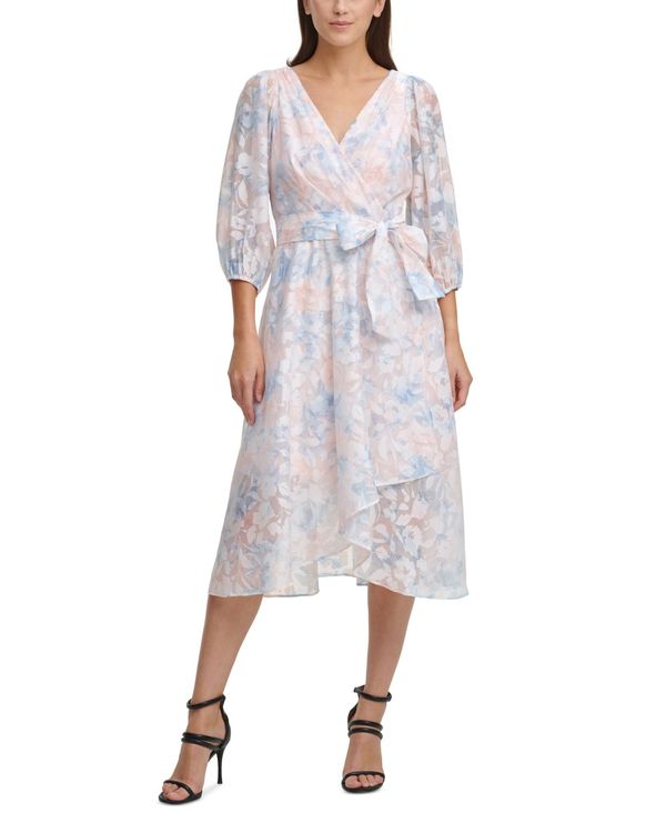 レディースファッション ワンピース キャラン ダナ ニューヨーク Multi Pink Dress Balloon Sleeve Printed トップス ワンピース レディース 税込 Africadigitalrightshub Org