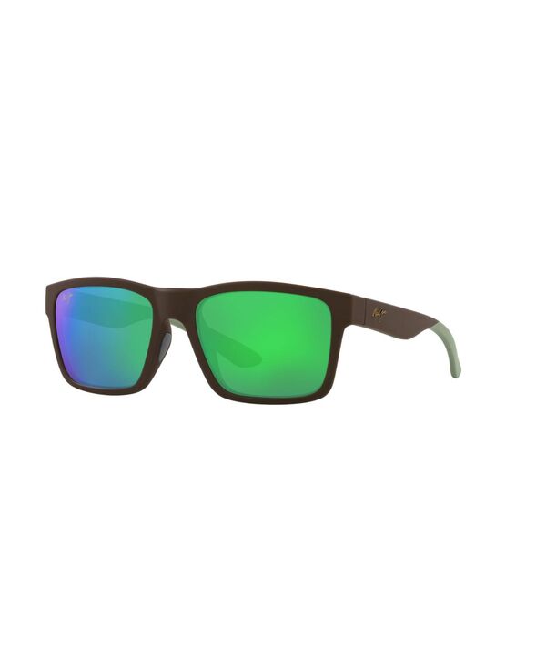 マウイ体育館 メンズ 付属品 サングラス・アイウェア Maui Jim Unisex Polarized Sunglasses The Flats Mj000738 Brown Green 緑であること