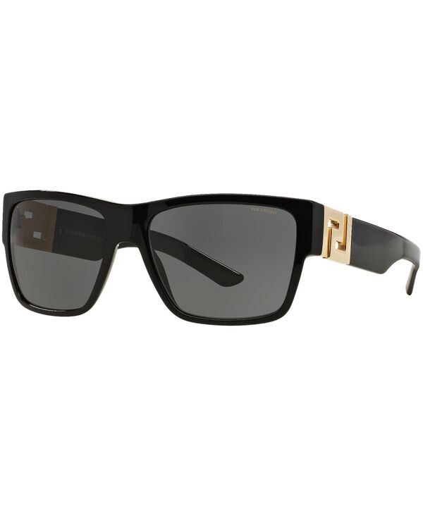 ヴェルサーチ メンズ アクセサリー サングラス・アイウェア Versace Polarized Sunglasses VE4296 BLACK/ GREY POLAR ブラック