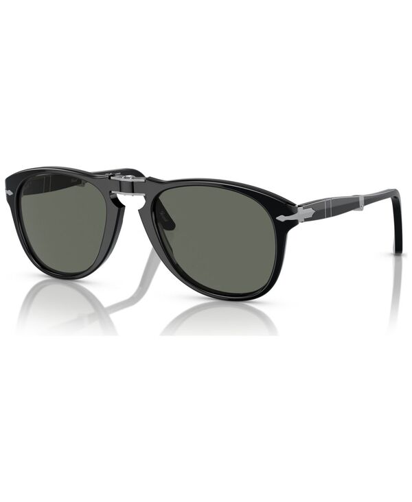 ペルソル メンズ 佩び物 サングラス・アイウェア Persol Men\u0027s Polarized Sunglasses PO0714 Black/Green 黒いこと