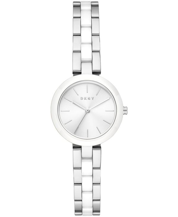 安いそれに目立つ ダナ キャラン ニューヨーク レディース 腕時計 アクセサリー Women S Citylink Stainless Steel White Ceramic Bracelet Watch 26mm Silver 最適な材料 Www Faan Gov Ng
