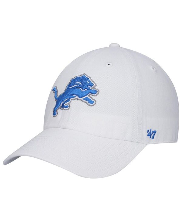 47 ブランド メンズ アクセサリー 帽子 '47 Brand Men's White Detroit Lions Clean Up Adjustable Hat White ホワイト｜ReVida 店