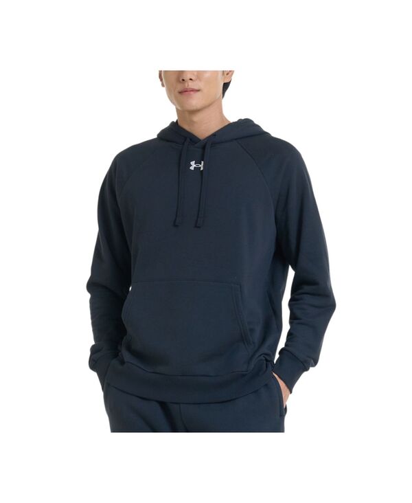 アンダーアーマー メンズ アウター パーカー・スウェット 刺繍 ロゴ フリース パーカー Under Armour Men's Rival Logo Embroidered Fleece Hoodie Black /Wht ブラック