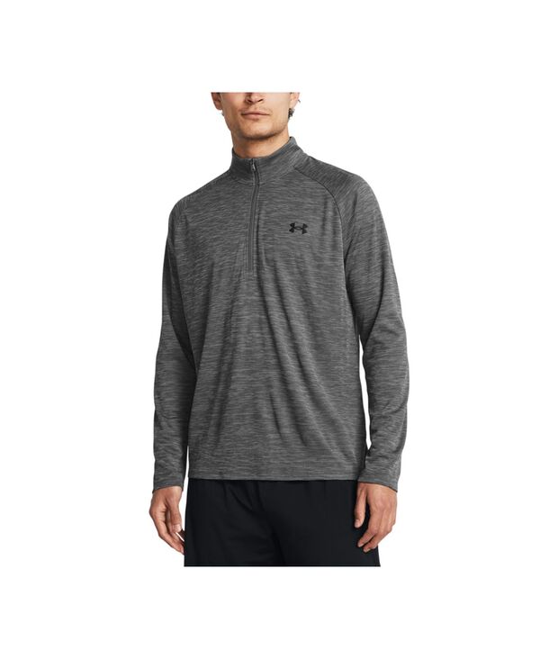 アンダーアーマー メンズ アウター パーカー・スウェット 流汗 プルオーバー Under Armour Men\u0027s UA Tech Space-Dyed 1/2-Zip Performance Sweatshirt Castlerock Gry/blk メンズファッション-パーカー