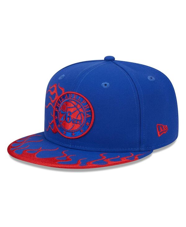 ニューエラ メンズ アクセサリー 帽子 New Era Men's Royal Philadelphia 76ers 2024 NBA All-Star Game Rally Drive Flames 9FIFTY Snapback Hat Royal